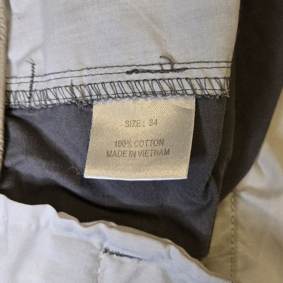 Boca Classics Y2K Cargo Shorts Men Size 34 Gray 100% Cotton Cargo Pocket Preppy - Picture 8 of 9